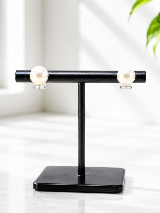 Unknown Jewelry - Vintage Clip-On Pearl Earrings With Silver Tone Accents - Classic Style Ideal Fo